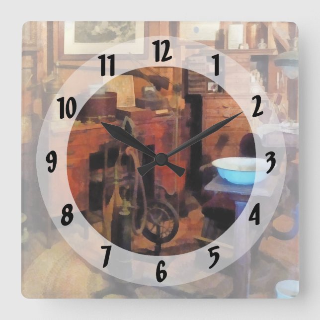 Horloge Carrée Bureau Dentaire Avec Exercice (Recto)