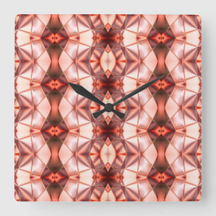 Horloge Carrée Burgundy soyeux à rapport saumon des formes virtue