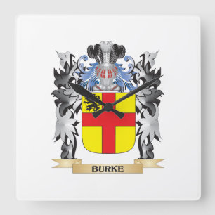 Horloge Carrée Burke Coat of Arms
