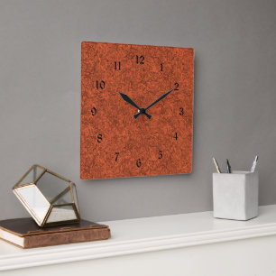 Horloge Carrée Burnt orange polaire