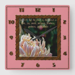 Horloge Carrée But the fruit of the Spirit Square Clock