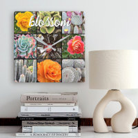 Cactus Rose Photo Collage Blossom Citation Script