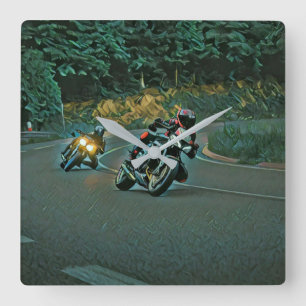Horloge Carrée Cadeau moto