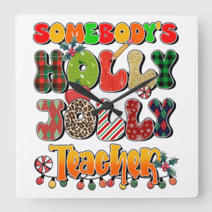 Horloge Carrée Cadeau pour Enseignant Des Enseignants Joyeuseme