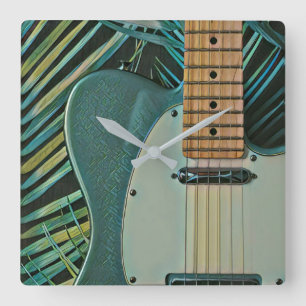 Horloge Carrée Cadeau pour petit ami guitariste