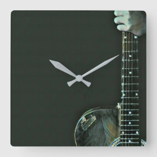 Horloge Carrée Cadeaux de basse guitariste