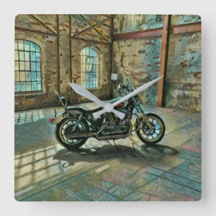 Horloge Carrée cadeaux motocyclistes