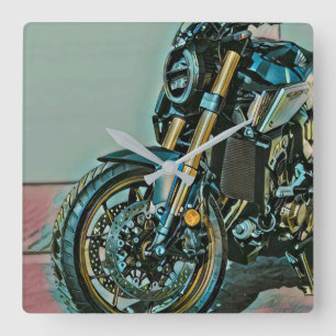 Horloge Carrée Cadeaux uniques pour motocyclistes