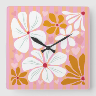 Horloge Carrée Cadran de l'horloge de cadeau de l'amour pour touj