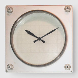 Horloge Carrée Cadran d'horloge d'écran d'oscilloscope vintage