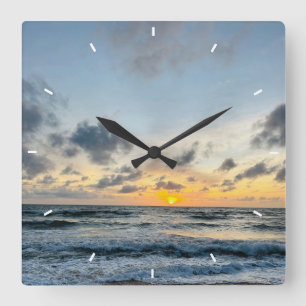 Horloge Carrée Cadran mural personnalisé Cadeaux de mariage et d'