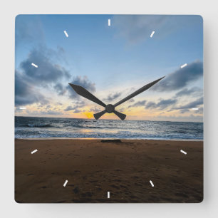 Horloge Carrée Cadre photo personnalisé carré élégant pour mur