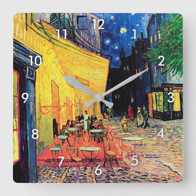 Horloge Carrée Café Terrace à Night, Vincent van Gogh (Recto)
