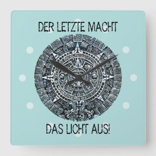 Horloge Carrée Calendrier maya / Maya Kalender