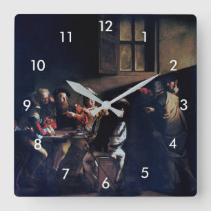 Horloge Carrée Calling of Saint Matthew, Caravaggio