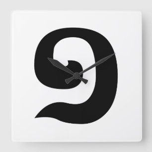 Horloge Carrée Cambodgien Numéro 1 / Un / ១ (Muqj) Khmer