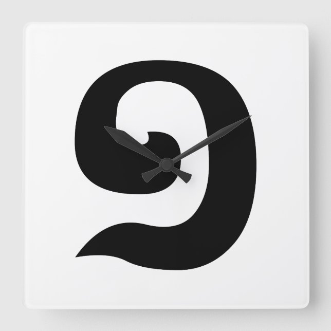 Horloge Carrée Cambodgien Numéro 1 / Un / ១ (Muqj) Khmer (Recto)