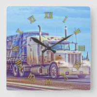 Camion blanc de fret - art de camion et de route