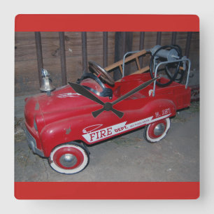 Horloge Carrée Camion d'incendie pour jouets de Noël