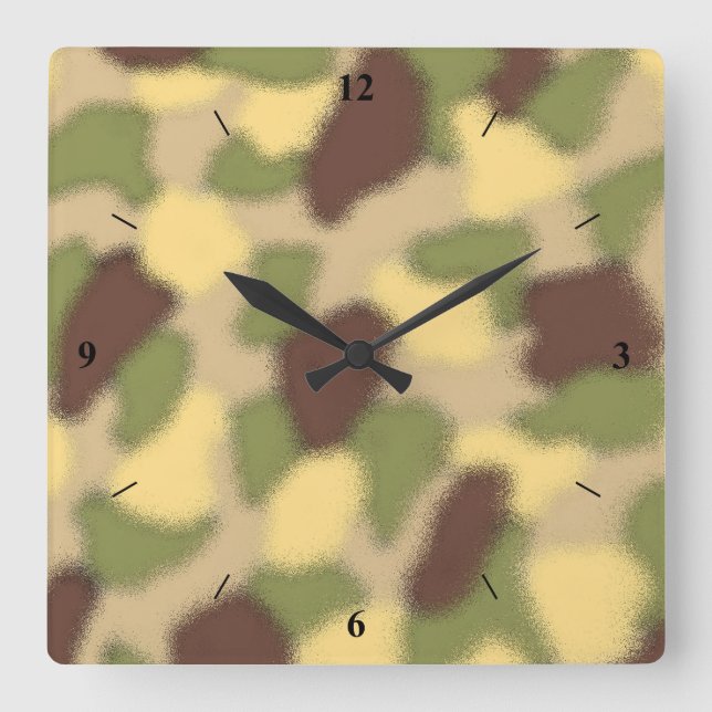 Horloge Carrée Camo Ripple (Recto)