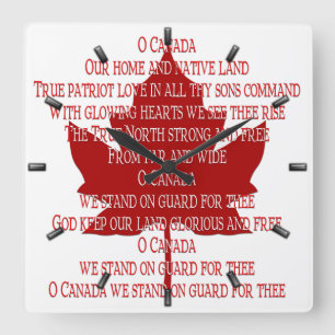 Horloge Carrée Canadian Canadian Souvenir Clock