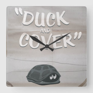 Horloge Carrée Canard & Couverture