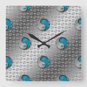 Horloge Carrée Cancer du crabe