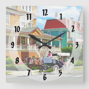 Horloge Carrée Cape May NJ – Carrosse à cheval