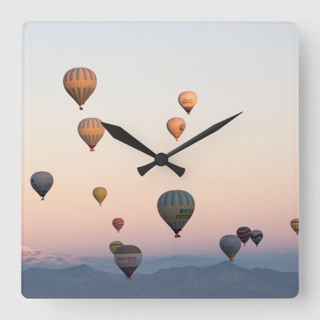 Horloge Carrée Cappadoce. Vol de ballon (Recto)