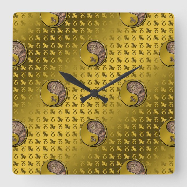 Horloge Carrée Capricorne (Recto)