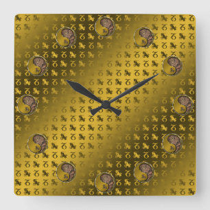 Horloge Carrée Capricorne la Chèvre de mer