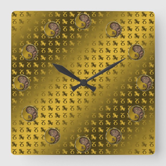 Horloge Carrée Capricorne la Chèvre de mer (Recto)