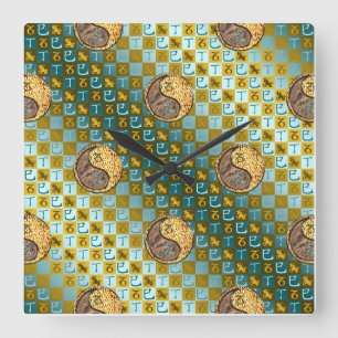 Horloge Carrée Capricorne & Serpent de feu