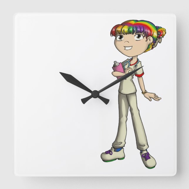 Horloge Carrée Care (Recto)