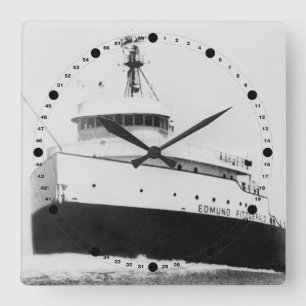 Horloge Carrée Cargo vintage d'Edmund Fitzgerald Great Lakes