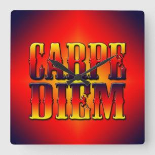Horloge Carrée Carpe Diem