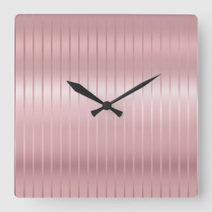 Horloge Carrée Carré de modèle moderne de couleur or rose élégant