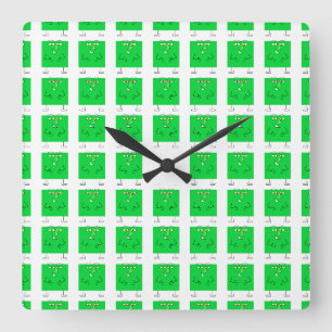 Horloge Carrée Carré vert
