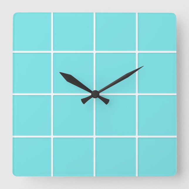 Horloge Carrée Carreau carré comme Motif chèque (Recto)