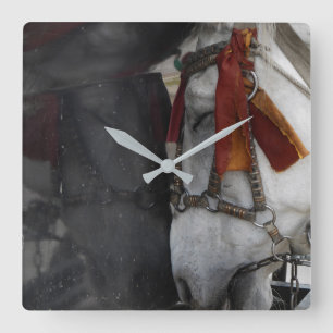 Horloge Carrée Carriage horse