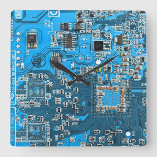Horloge Carrée Carte circuit bleu circuit imprimé à circuit impri
