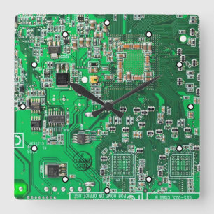 Horloge Carrée Carte circuit imprimé circuit vert PCB