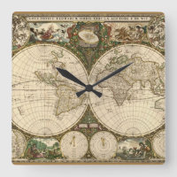 Carte du monde 1660 par Frederick de Wit