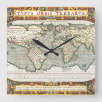 Carte du monde Vintage par Abraham Ortelius 1587-1