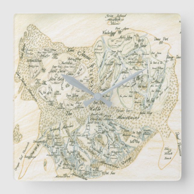 Horloge Carrée Carte étiquetée de Trino (Recto)