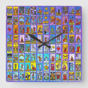 Horloge Carrée Cartes Tarot