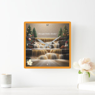 Horloge Carrée "Cascading Falls of Joy"