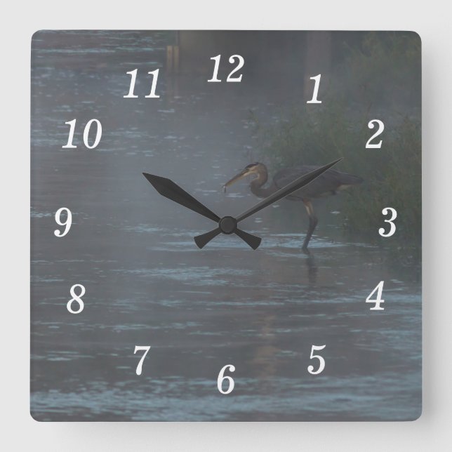 Horloge Carrée Case de réussite de la pêche (Recto)