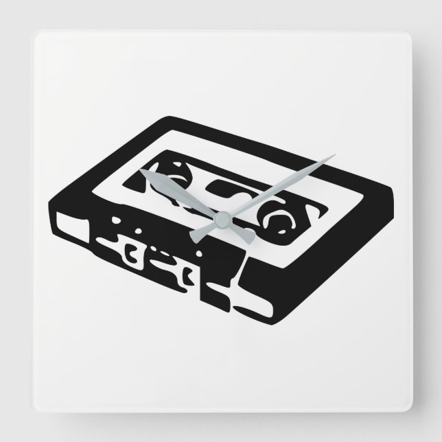 Horloge Carrée Cassette audio (Recto)