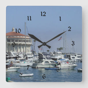 Horloge Carrée Catalina Island Wall Clock